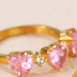 Anillos De Acero De Titanio Con Corazón De Diamante al por mayor